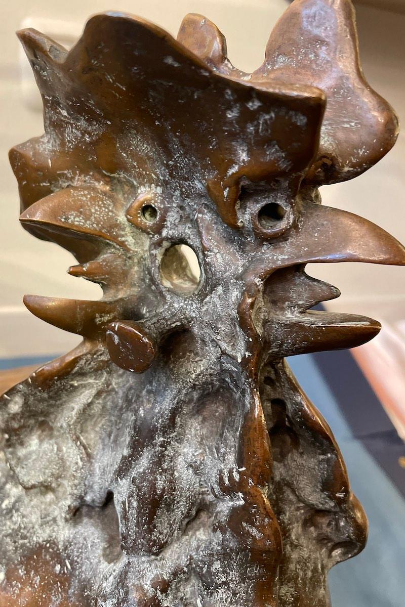 Escultura de bronce fundido a la cera perdida Gallo de Luciano Minguzzi en venta 1