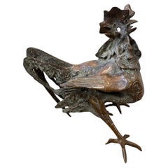 Escultura de bronce fundido a la cera perdida Gallo de Luciano Minguzzi