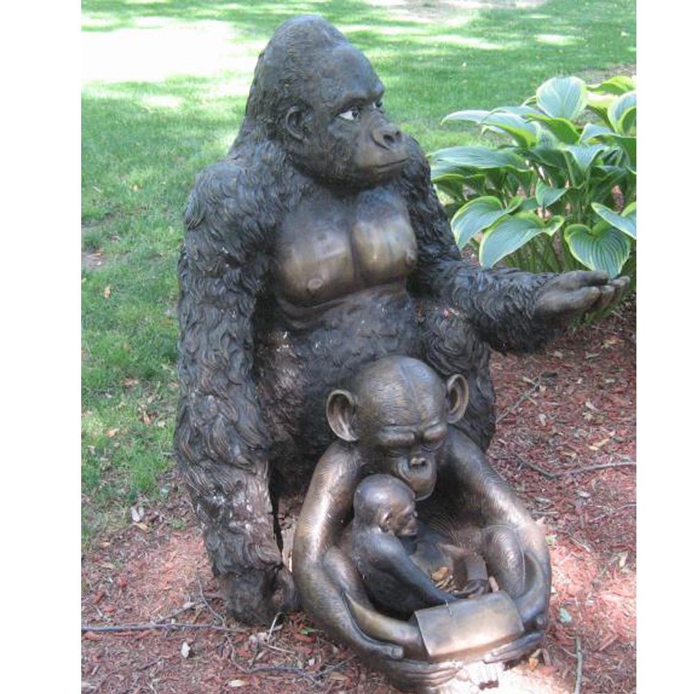sitting monkey statue