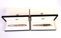Lote 2 Montblanc Meisterstuck 146 LeGrand Solitaire HEMATITE Pluma Estilográfica &SS F P