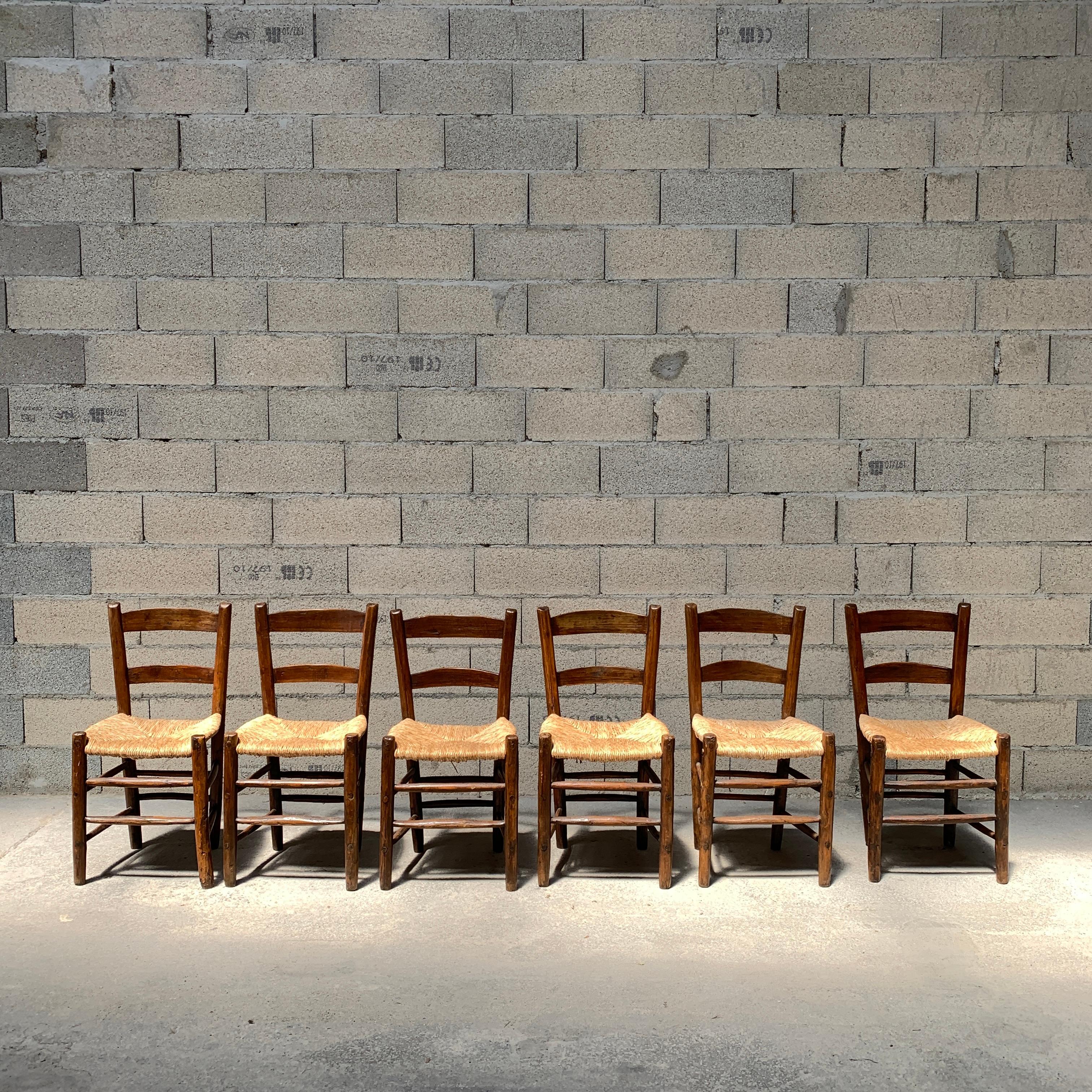 6 chaises teck vintage scandinave 1960 rénovées – 720 € – Vie