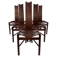 Lot de 6 chaises de salle à manger d'Allmilmö, 1980's