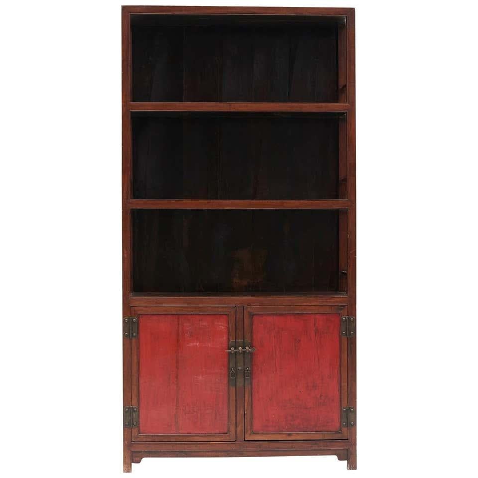Lot Fine Jumu Wood 3 Part Doctor's Desk and Mid-19th Century Chinese Bookcase 2