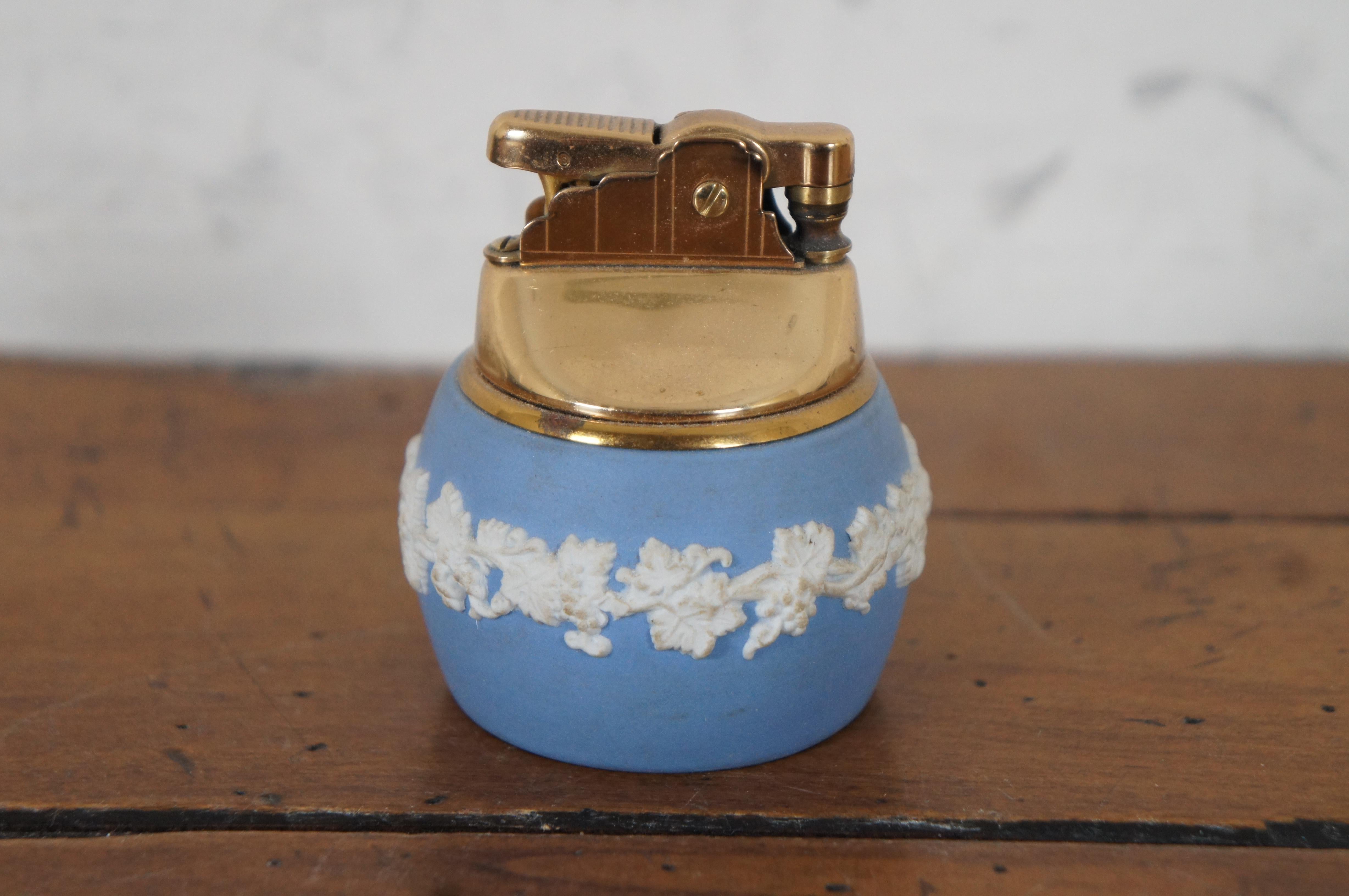 Neoclassical Lot of 13 Wedgwood Jasperware Lavender Blue Trinket Box Dish Lighter Vase Bowl