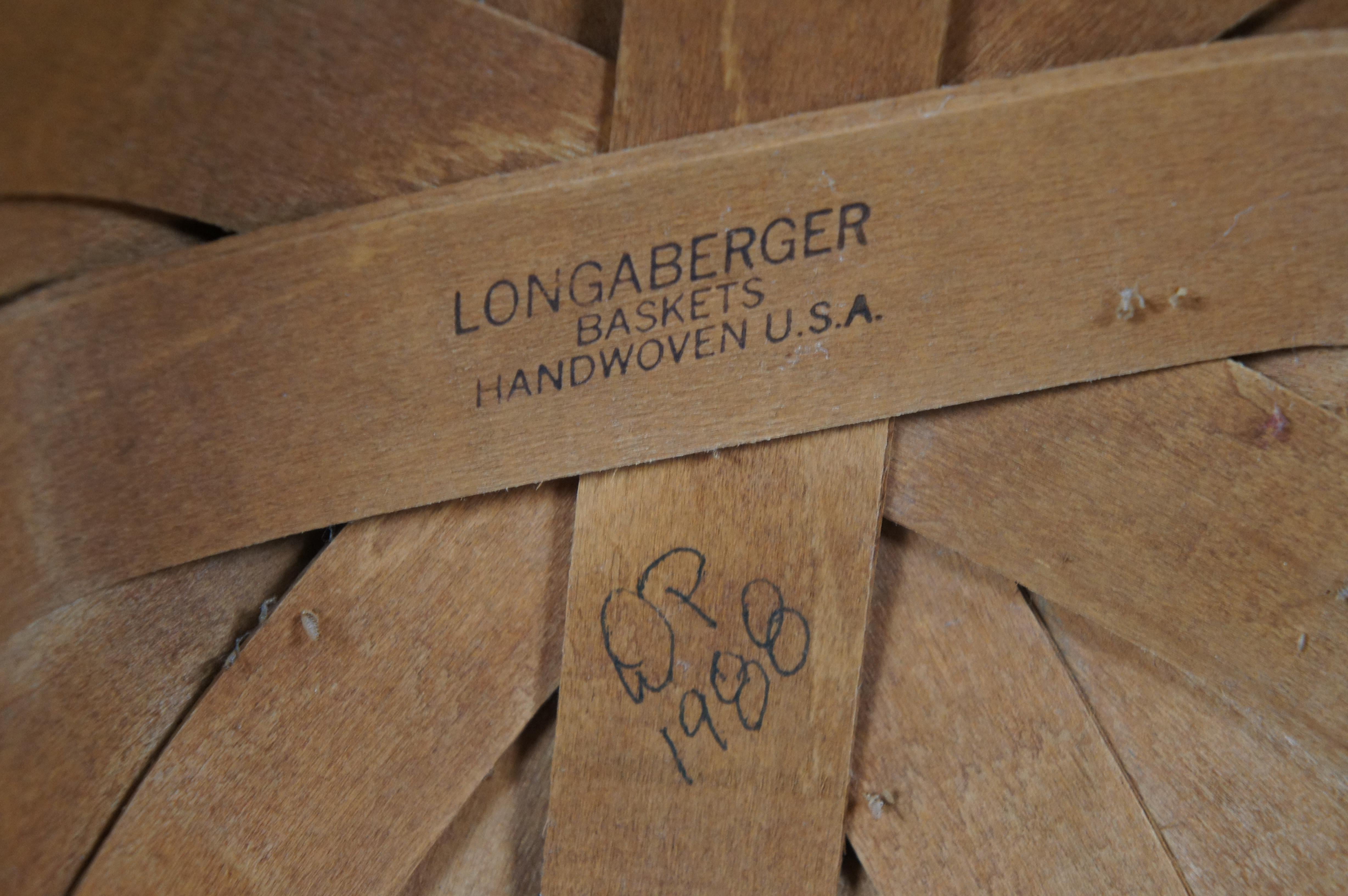 Lot of 16 Vintage Longaberger Storage Baskets Signed Market Christmas Maple 1