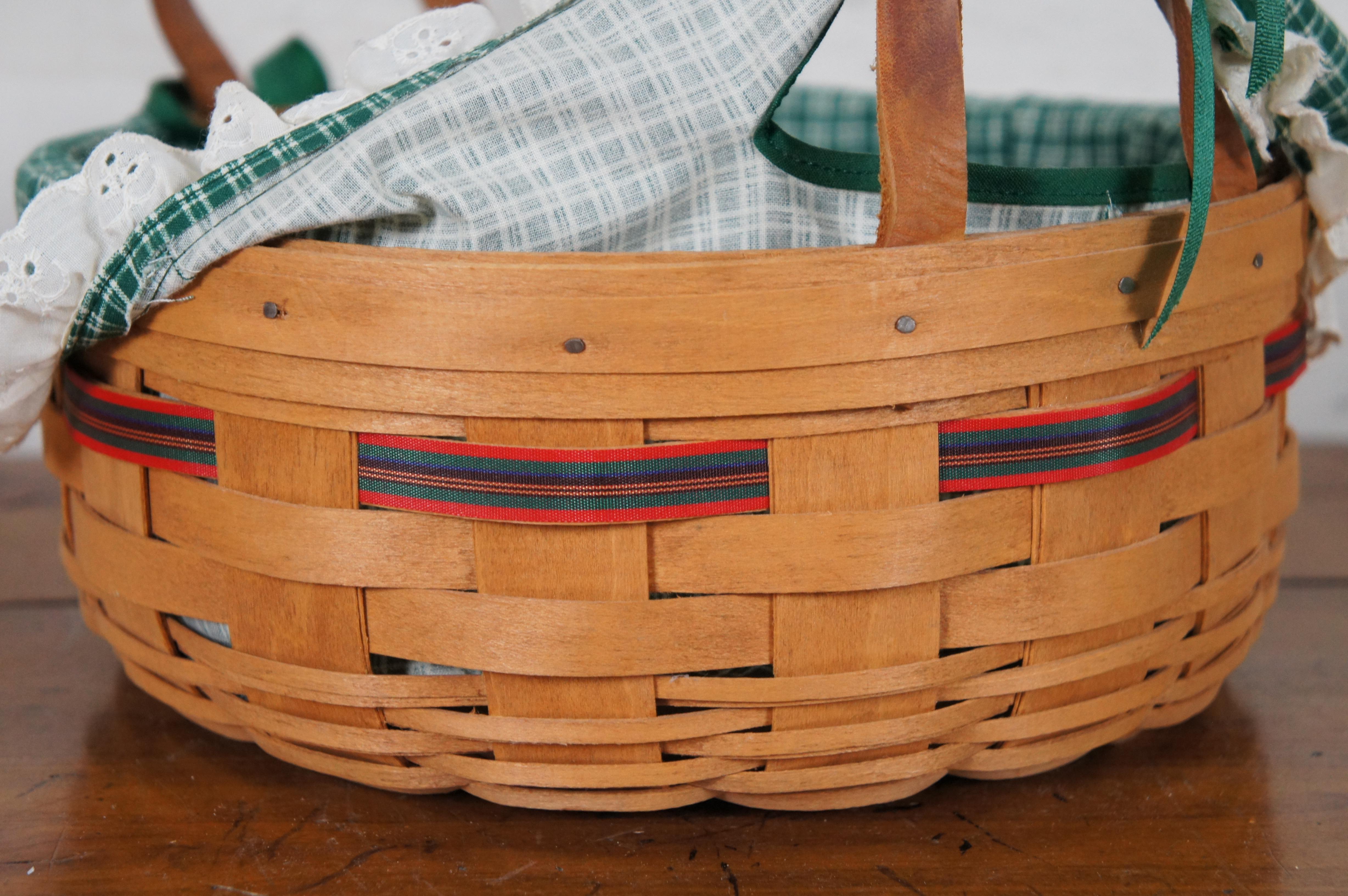 Lot of 16 Vintage Longaberger Storage Baskets Signed Market Christmas Maple 2