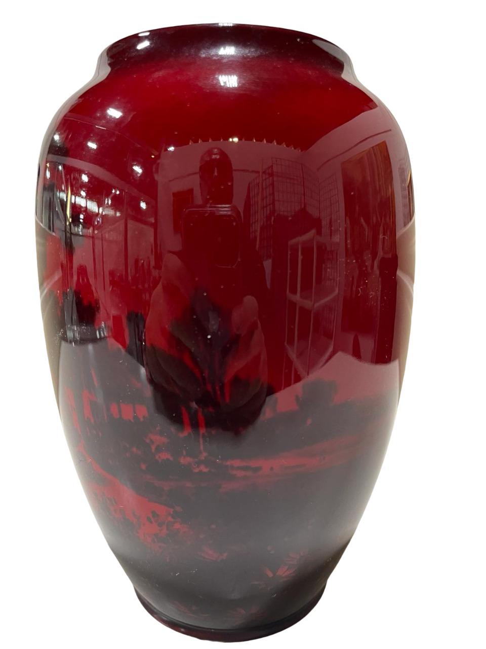 Posten von 2 Art Deco Royal Doulton von Noke Flambe Vase und kleine Schale, 1920er Jahre im Angebot 4