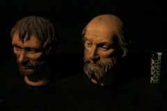 Lot of 20 19th Century Marionette Wooden Heads