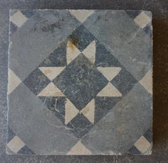 Lot of 200 Square Feet Reclaimed French Blue and White Tiles