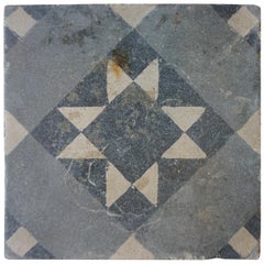 Lot of 200 Square Feet Reclaimed French Blue and White Tiles