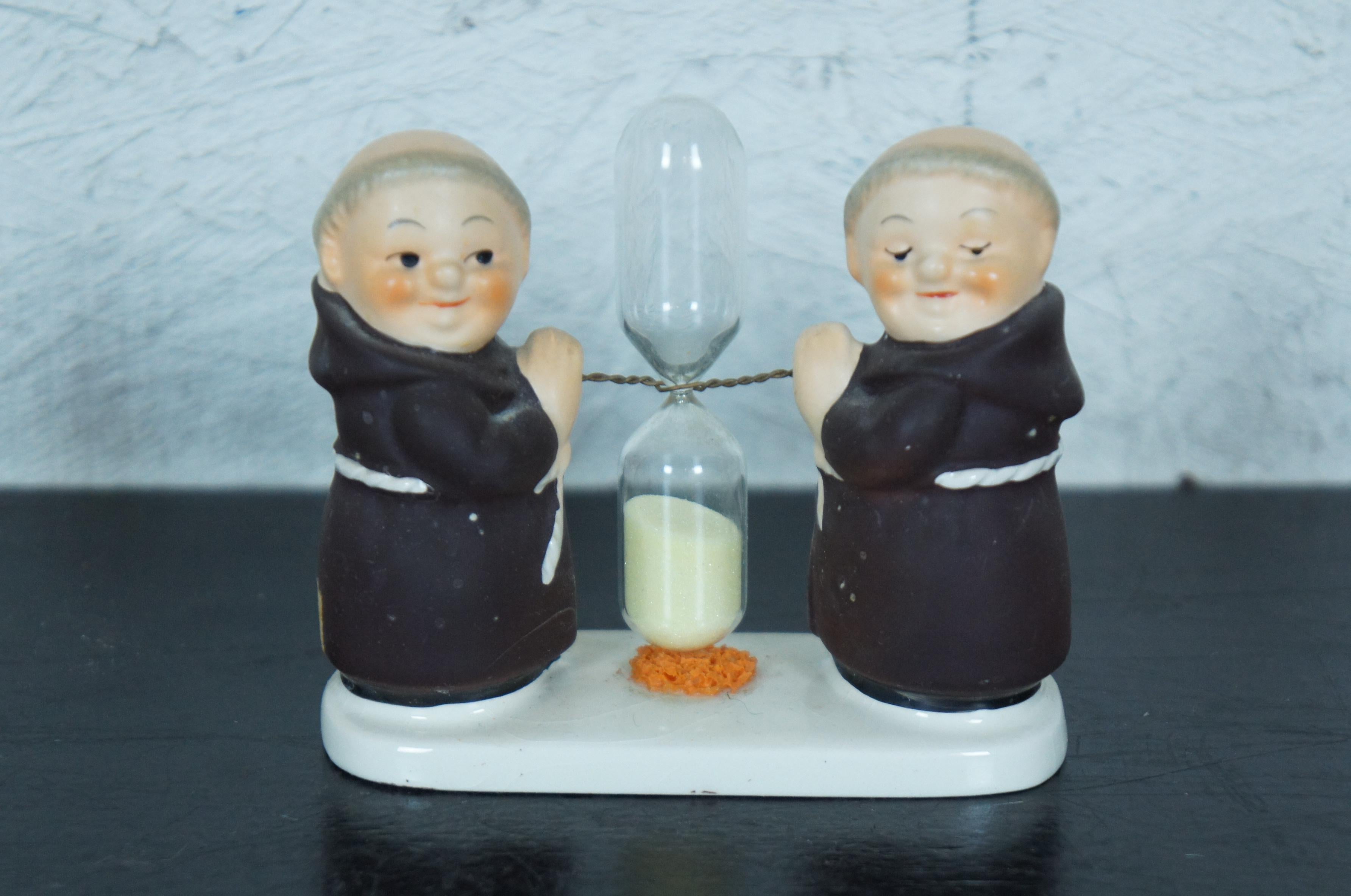 20th Century Lot of 22 Mid-Century Goebel Hummel Friar Tuck Monks Tableware West Germany Vtg For Sale