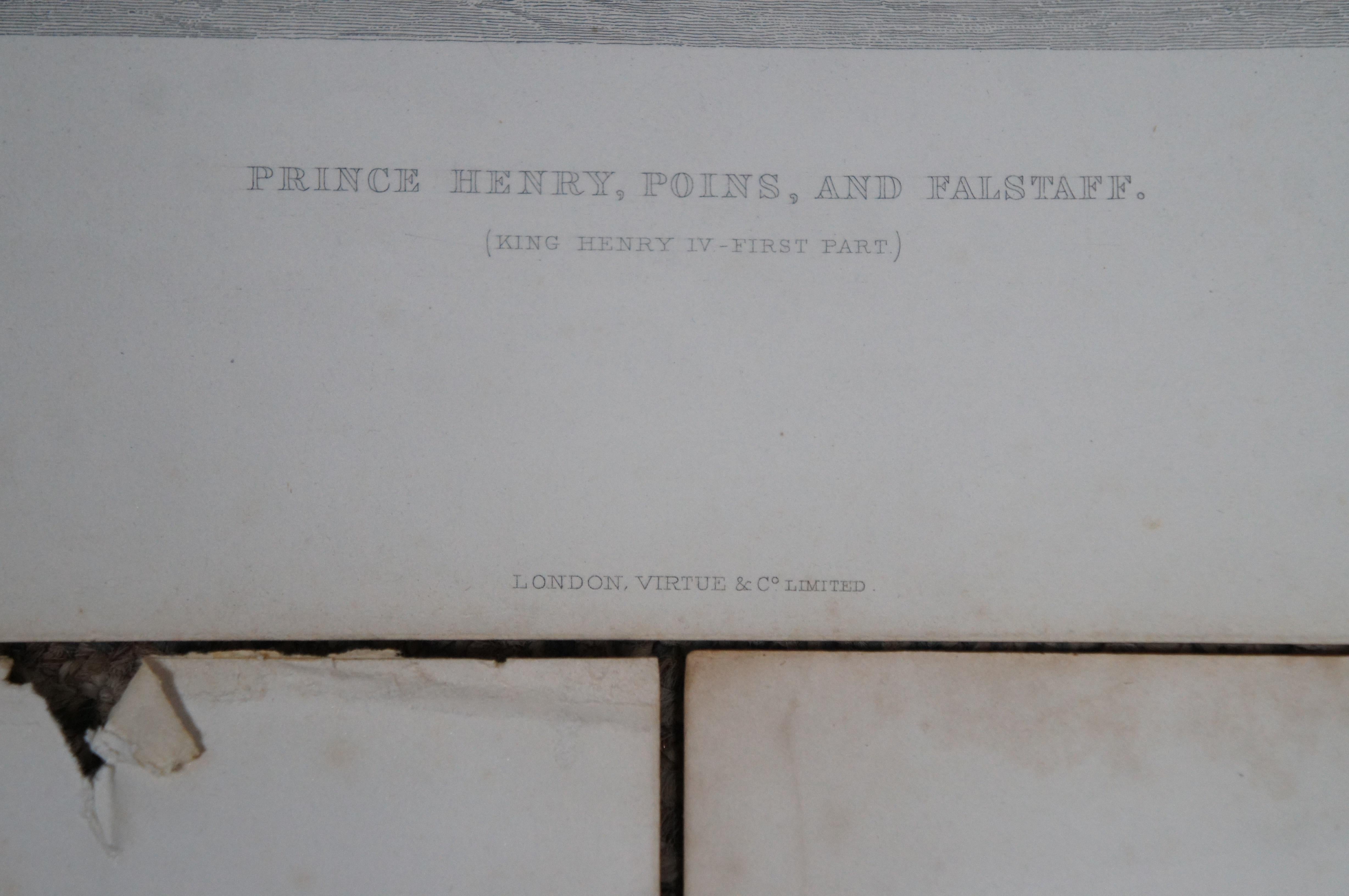 Lot de 23 gravures anciennes de scènes de théâtre de Shakespeare de 14 pouces en vente 1