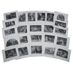 Lot of 23 Antique Virtue & Co Shakespeare Play Scene Engraving Prints 14"
