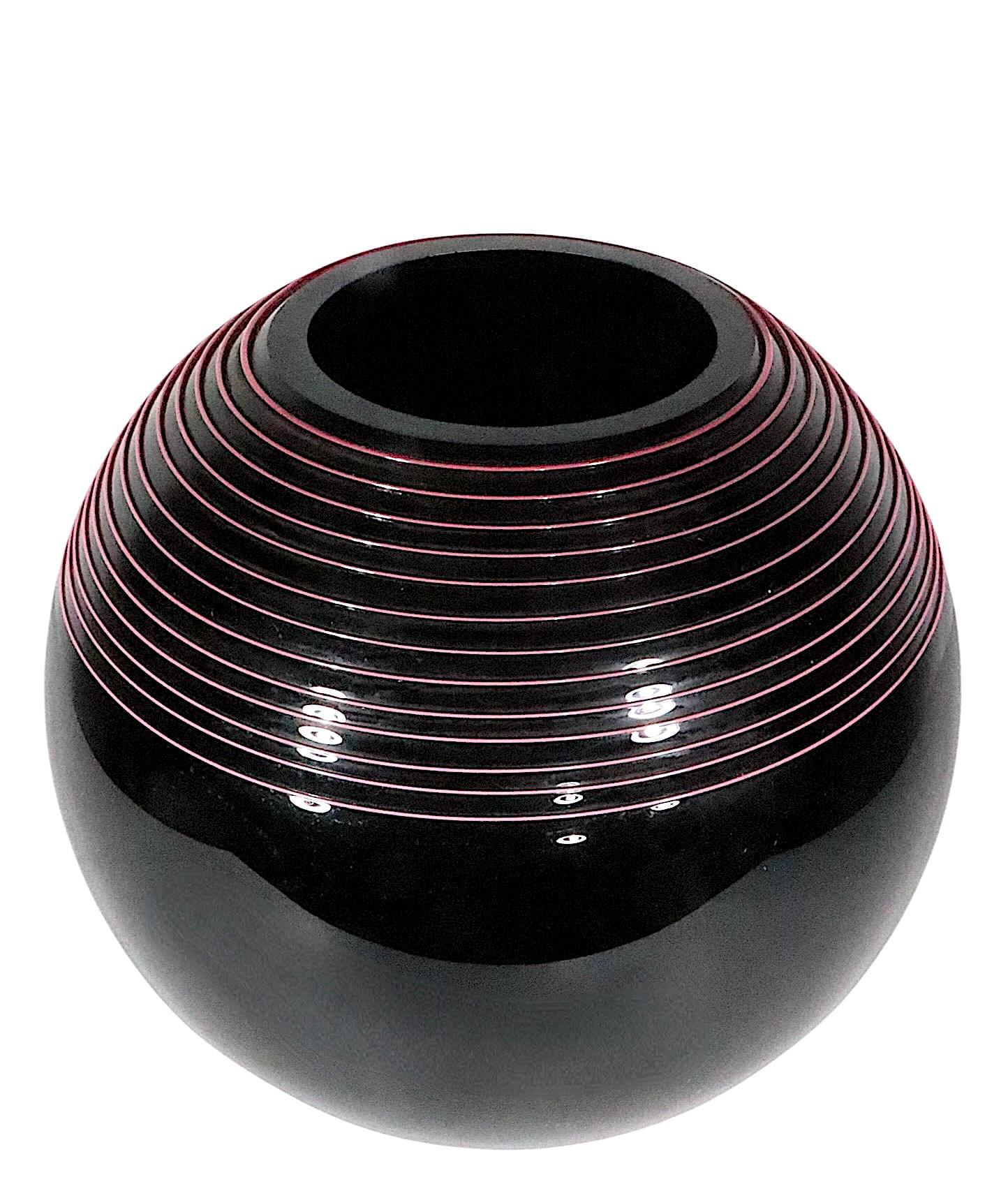 Postmoderno Lot of 3  Art Glass vases att. to Seguso c. 1980's in vendita