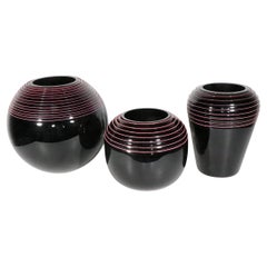 3er-Packung  Vasen aus Kunstglas nach Seguso, ca. 1980er Jahre