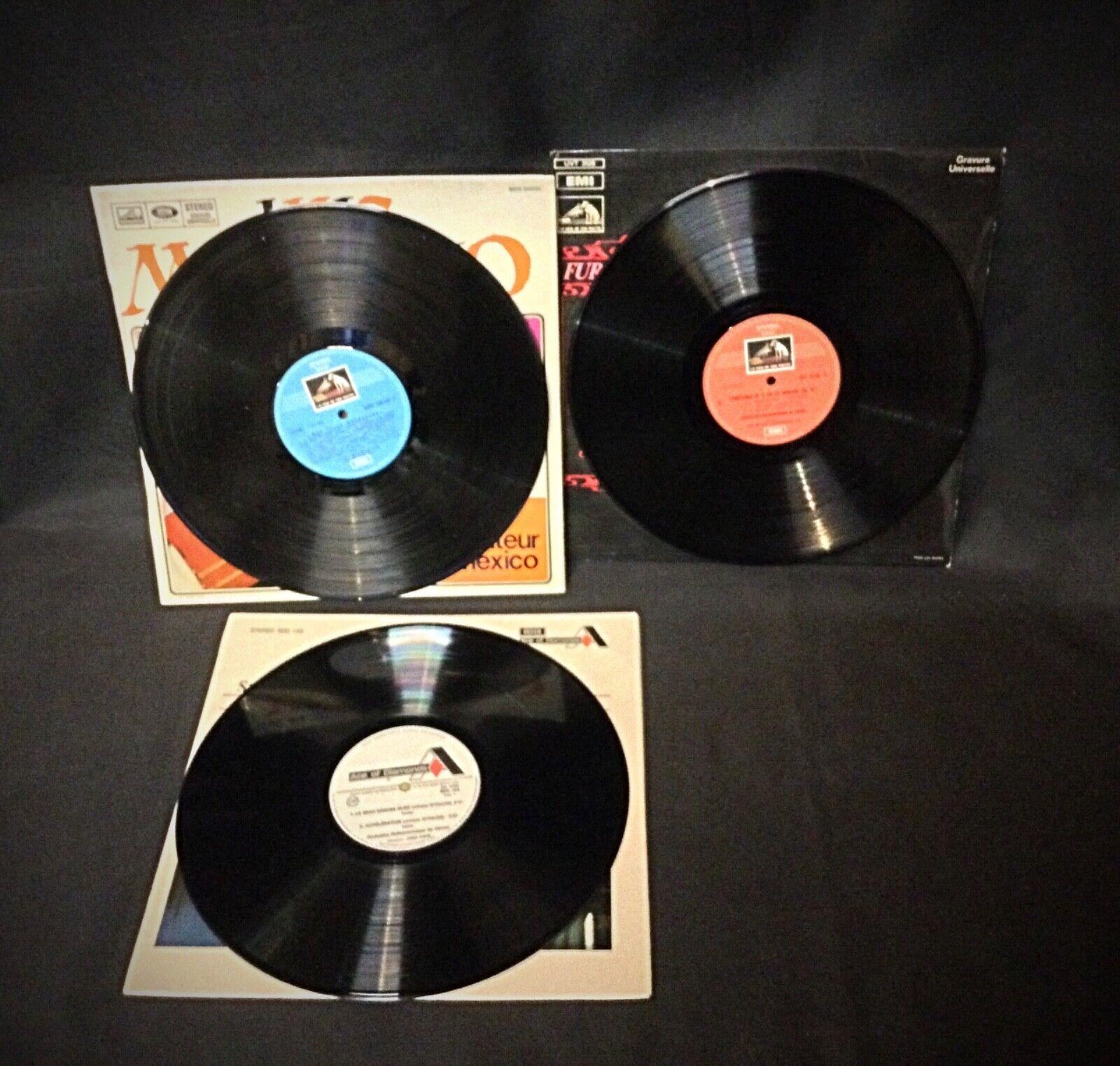 Stile impero Lotto di 3 dischi classici in vinile - Beethoven, Luis Mariano, Strauss - 2Y18 in vendita