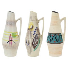 Lot of 3 Heinz Siery Design Vases West Germany Earthenware Fifties 271-22