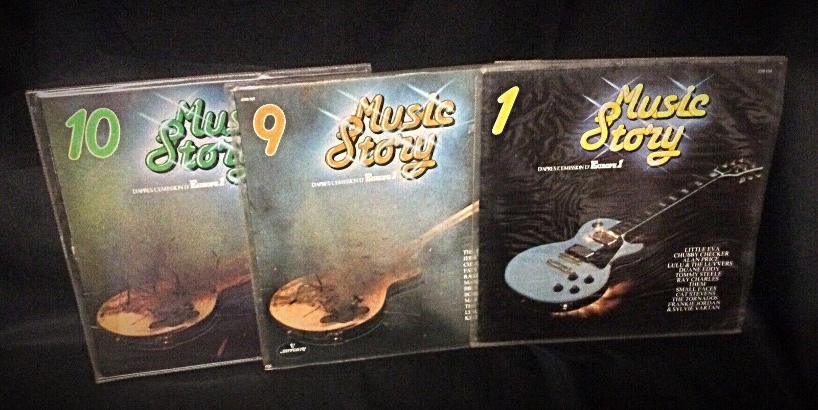 French Lot of 3 Music Story Vinyl Records - Volumes 1, 9, 10 (33 RPM) - 2Y37 For Sale