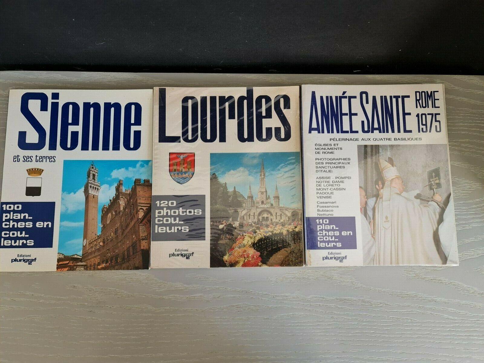 Lot von 3 religiösen und kulturellen Werken: „Sienne et ses Terres“ „Lourdes“ – 3Y05 im Angebot 6