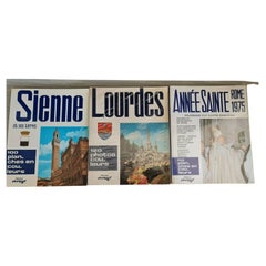 Lot of 3 Religious and Cultural Works: "Sienne et ses Terres" "Lourdes" - 3Y05