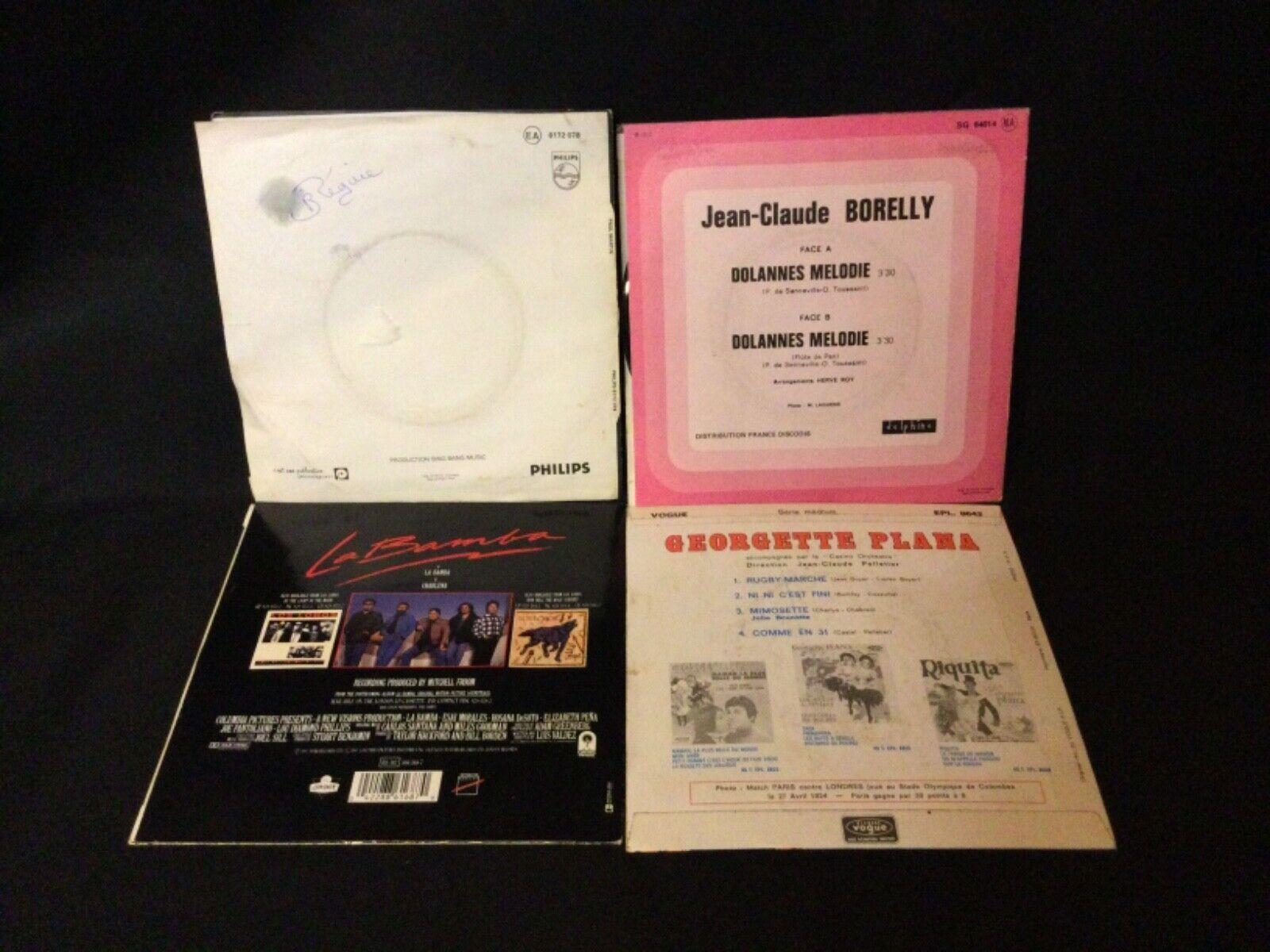 Esplora questo esclusivo lotto di 3 dischi vintage in vinile 45 RPM con artisti iconici: G. Palma, Los Lobos, A.I.C. Borelly e P. Martin. Perfetto per i collezionisti e gli appassionati di musica, ogni disco aggiunge un tocco unico alla tua