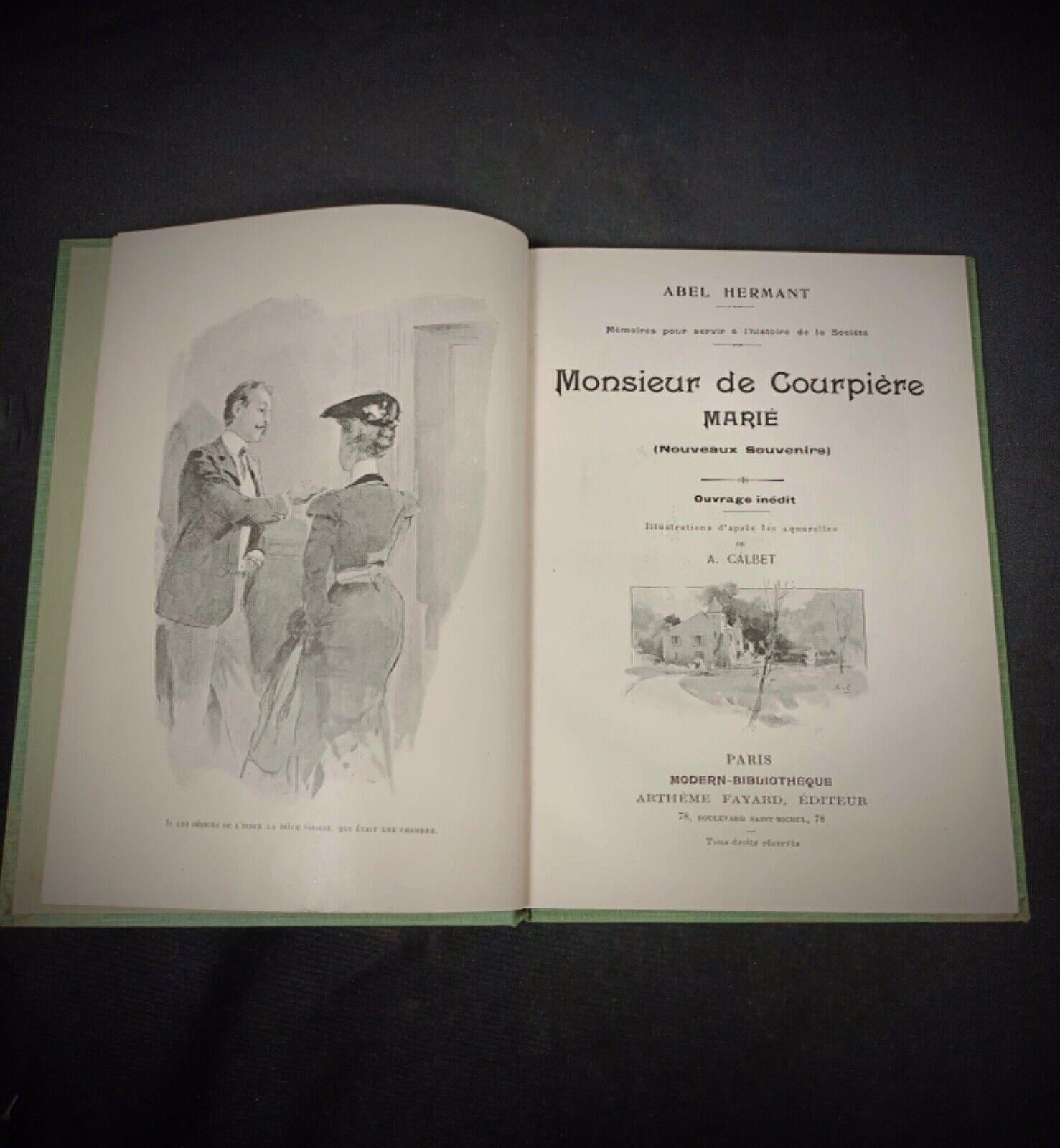 French Lot of 3 Vintage Books: Les Yeux Verts, Monsieur de Courpière Marie... - 2Y138 For Sale