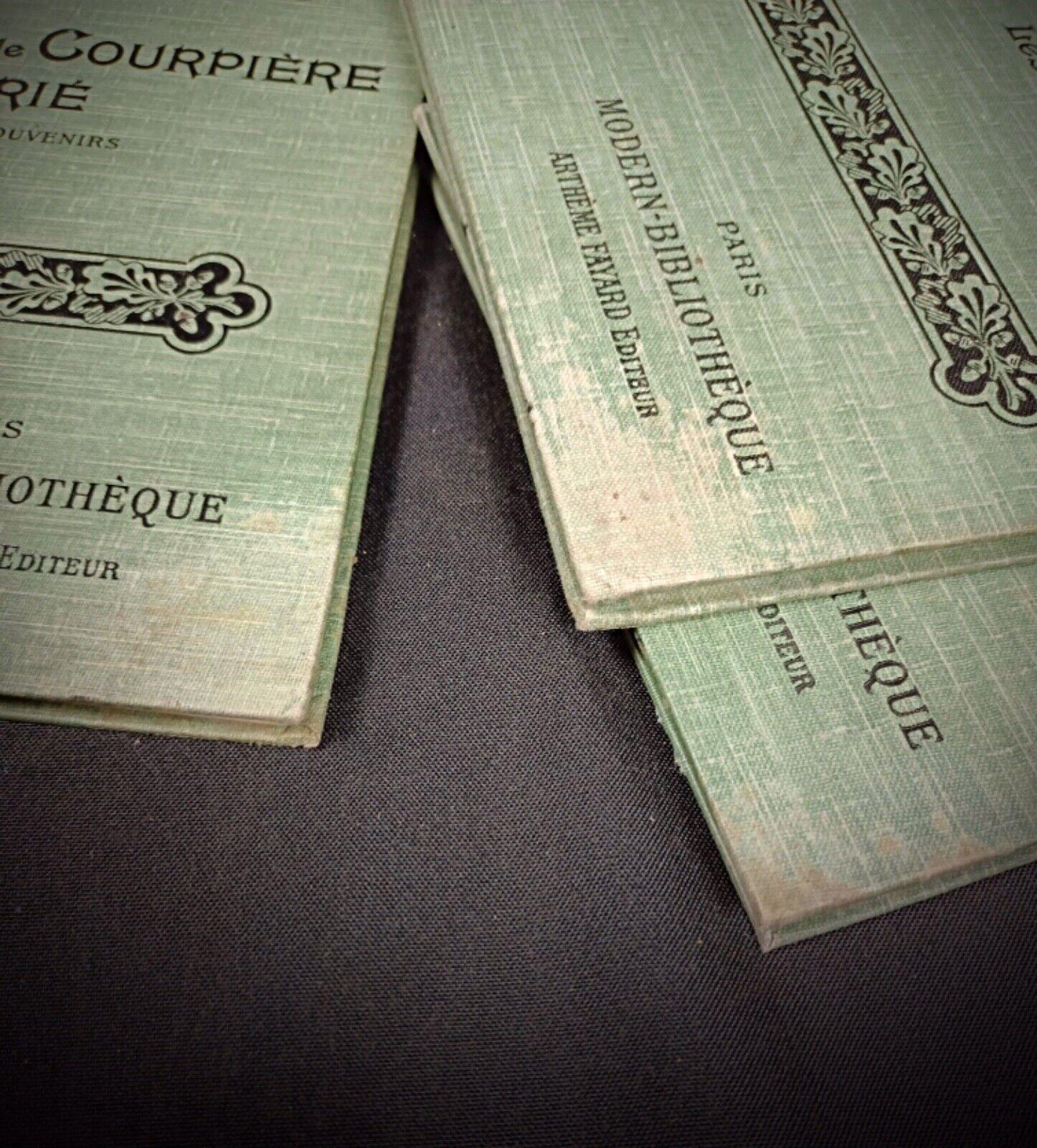 Lot of 3 Vintage Books: Les Yeux Verts, Monsieur de Courpière Marie... - 2Y138 In Good Condition For Sale In Bordeaux, FR