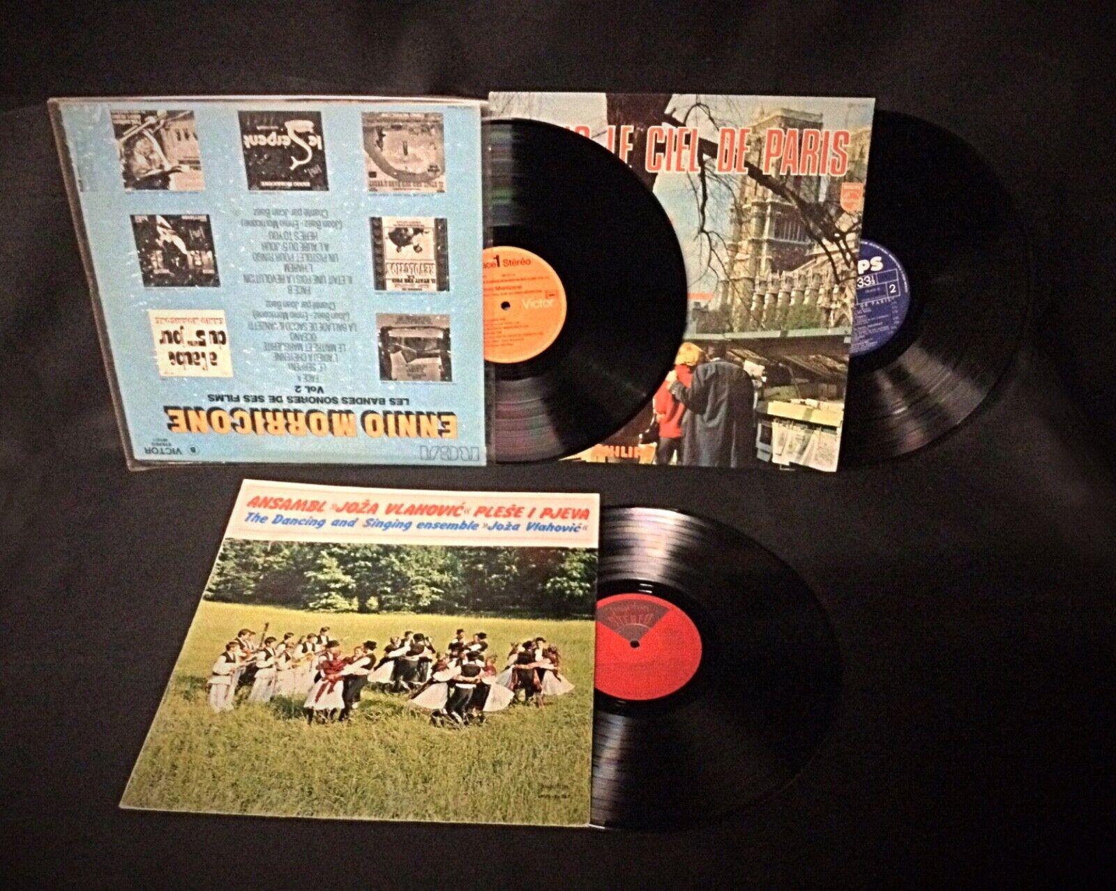 French Lot of 3 Vinyl Records - Emmio Marricane, Juliette Gréco, Joza Vlahovic - 2Y16 For Sale