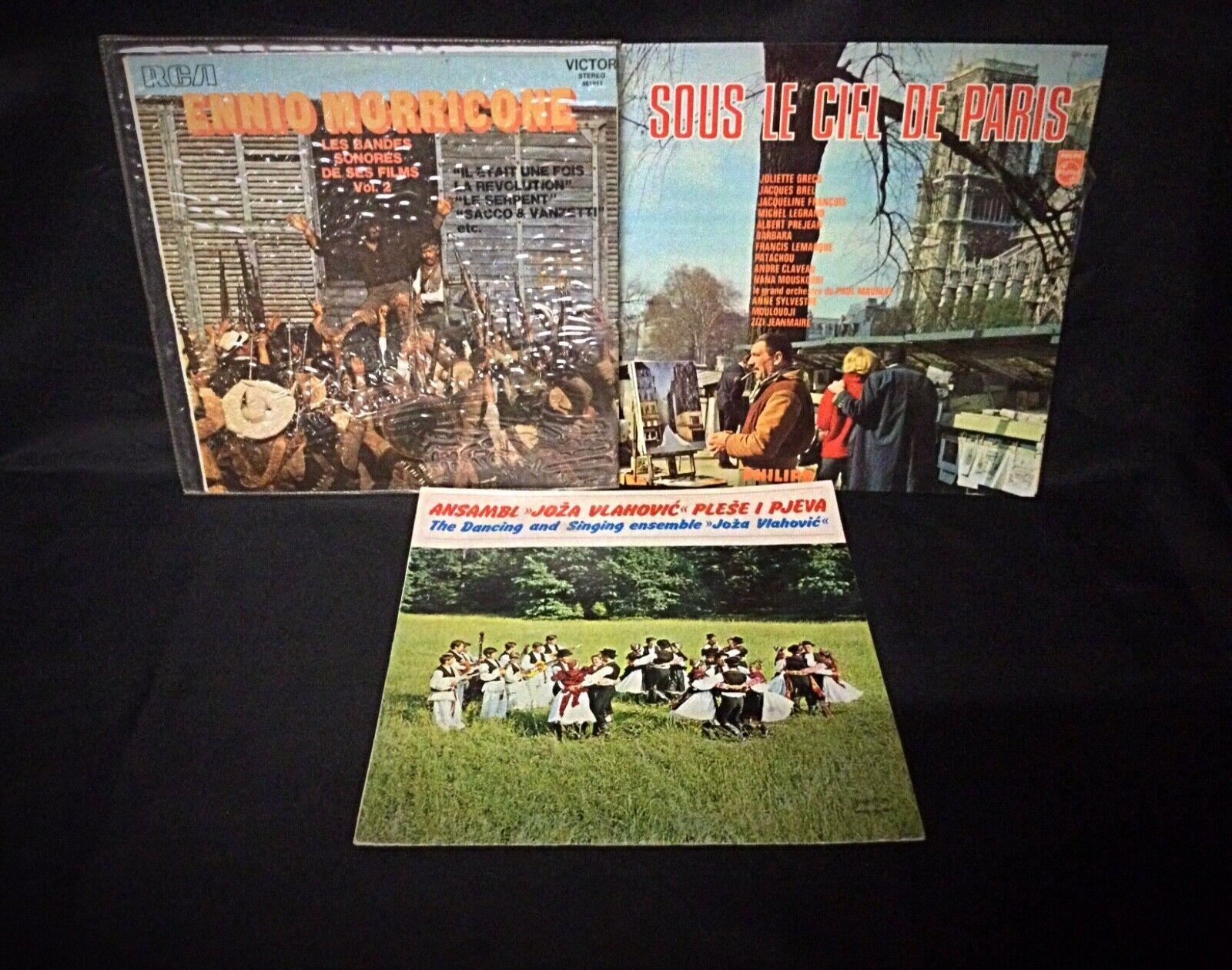Lot of 3 Vinyl Records - Emmio Marricane, Juliette Gréco, Joza Vlahovic - 2Y16 In Good Condition For Sale In Bordeaux, FR
