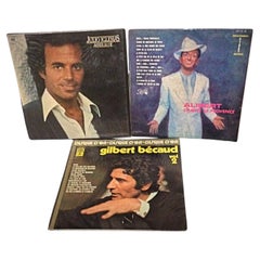 Lot of 3 Vinyl Records - Various Music Styles: G. Bécaud, Julio Iglesias - 2Y28