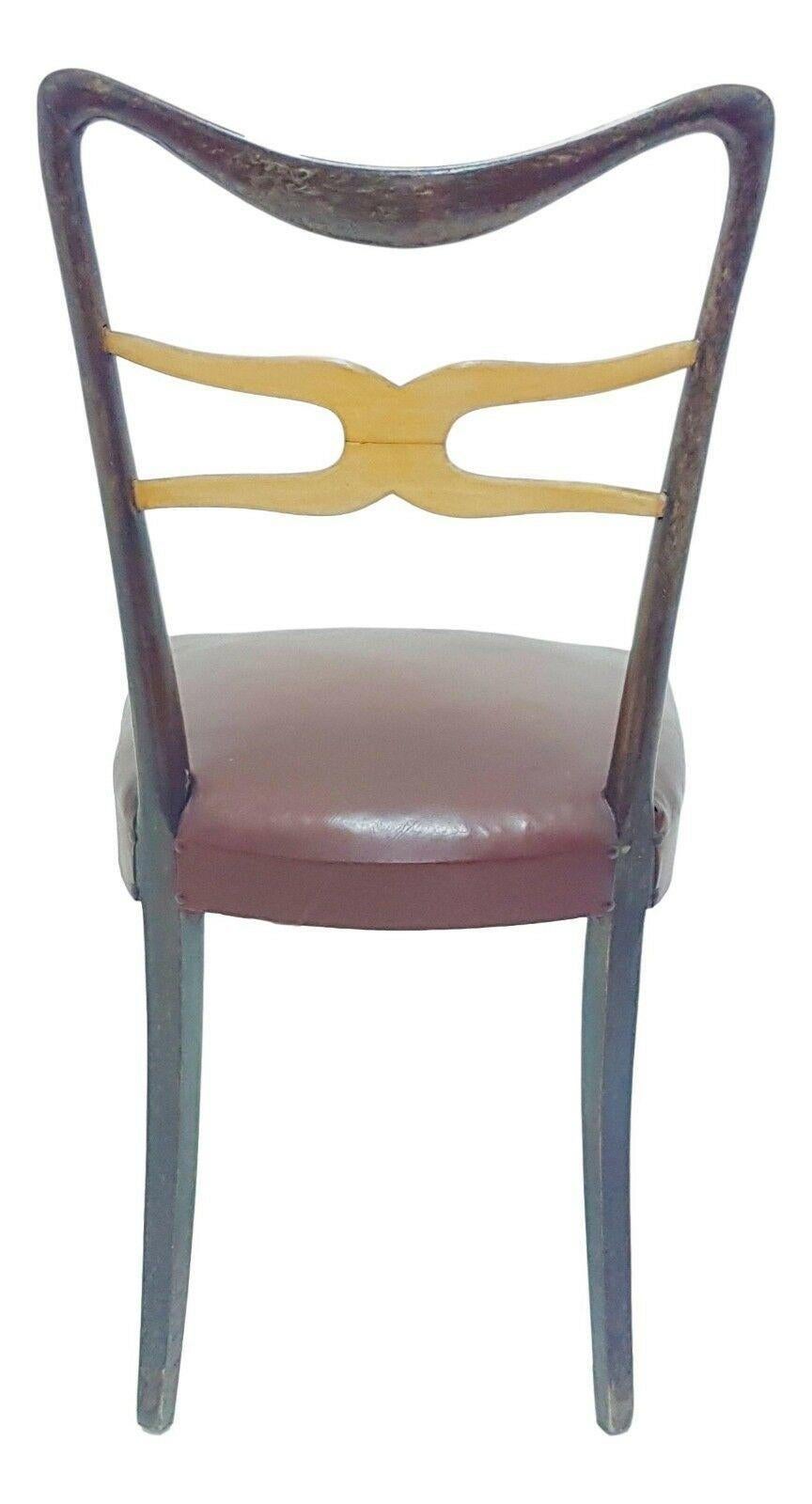 Lot von 4 Stühlen, entworfen von Melchiorre Bega für Mobilificio Ponti Lissone, 1950er Jahre (Italienisch) im Angebot