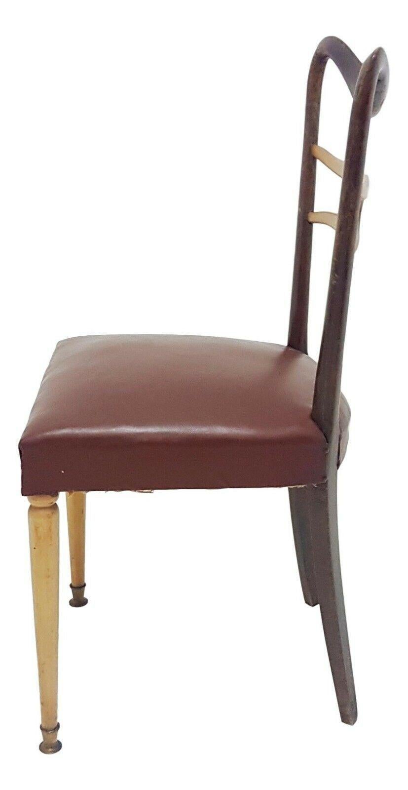 Lot von 4 Stühlen, entworfen von Melchiorre Bega für Mobilificio Ponti Lissone, 1950er Jahre im Zustand „Gut“ im Angebot in taranto, IT