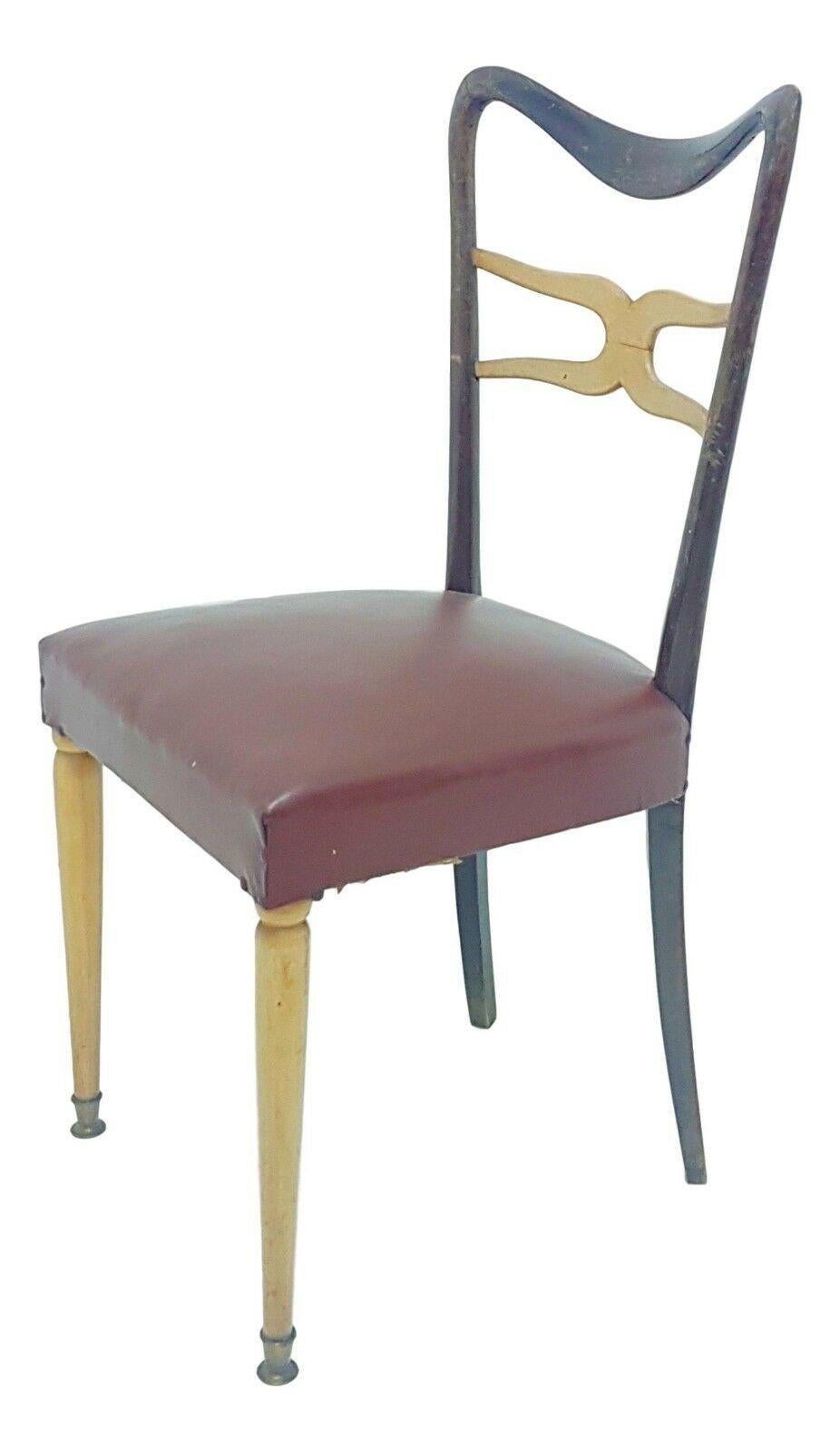 Lot von 4 Stühlen, entworfen von Melchiorre Bega für Mobilificio Ponti Lissone, 1950er Jahre (Mitte des 20. Jahrhunderts) im Angebot