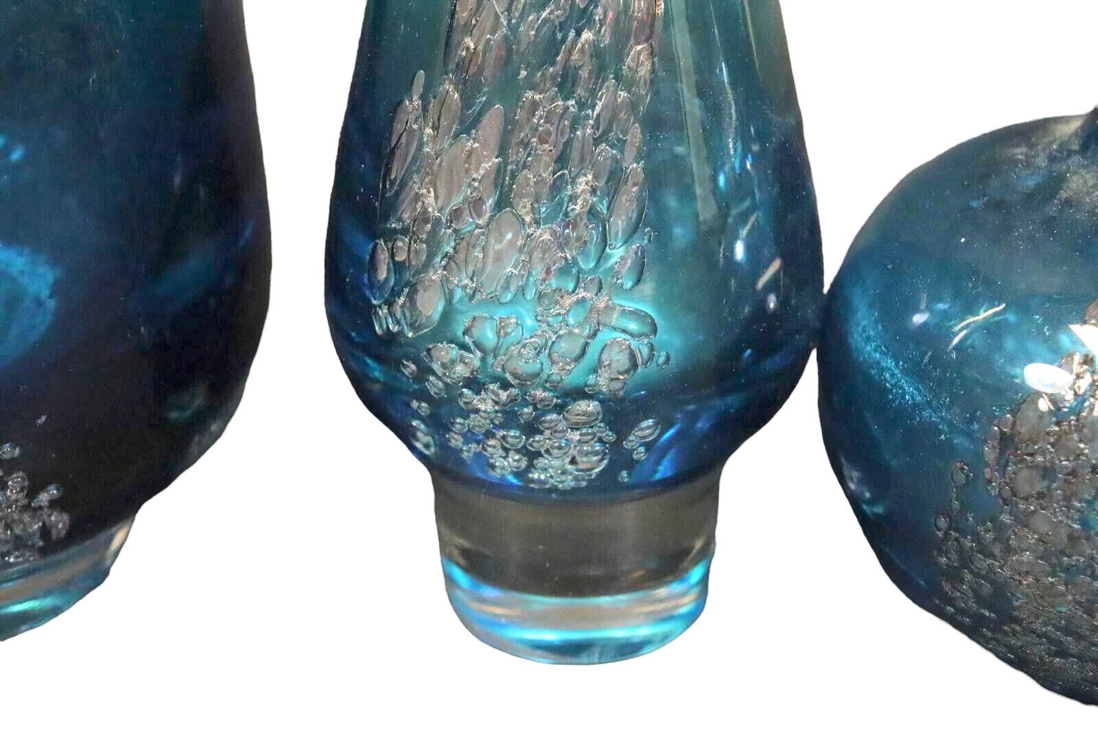 Lot of 5 Blue Swirl Vases Florida Design Heinrich Löffelhardt 60s Pop Art For Sale 3