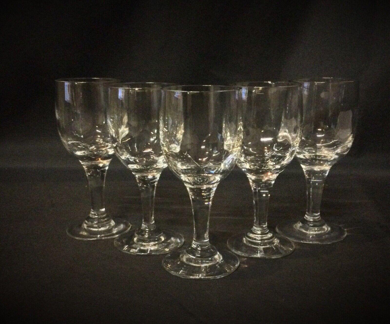 Lot of 5 Kristall-Weingläser – Mitte des 20. Jahrhunderts – 2Y27 im Angebot 1
