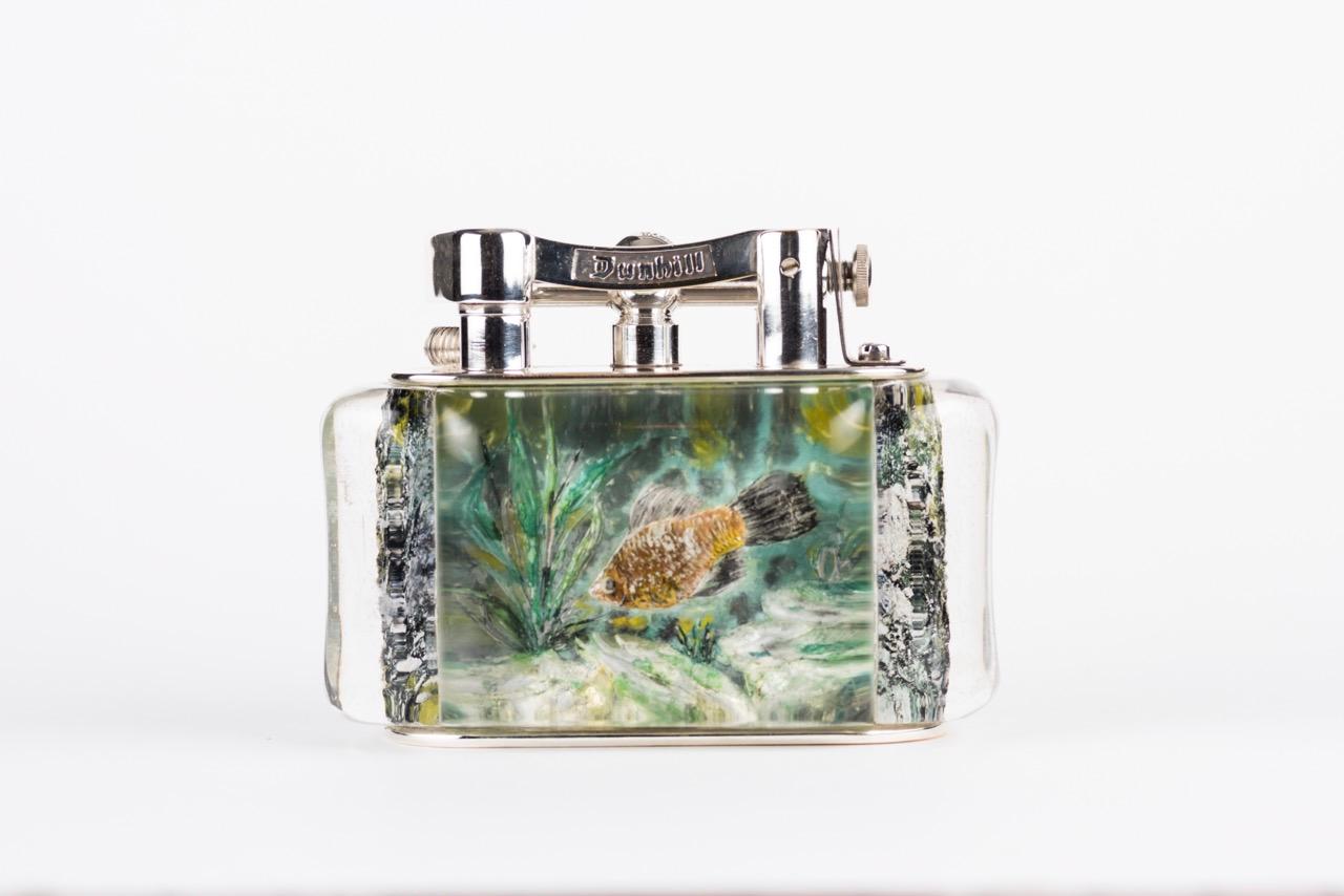Lot of 5 Lighters, Rare 1950s Dunhill Aquarium Half Giant Lighters For Sale 4