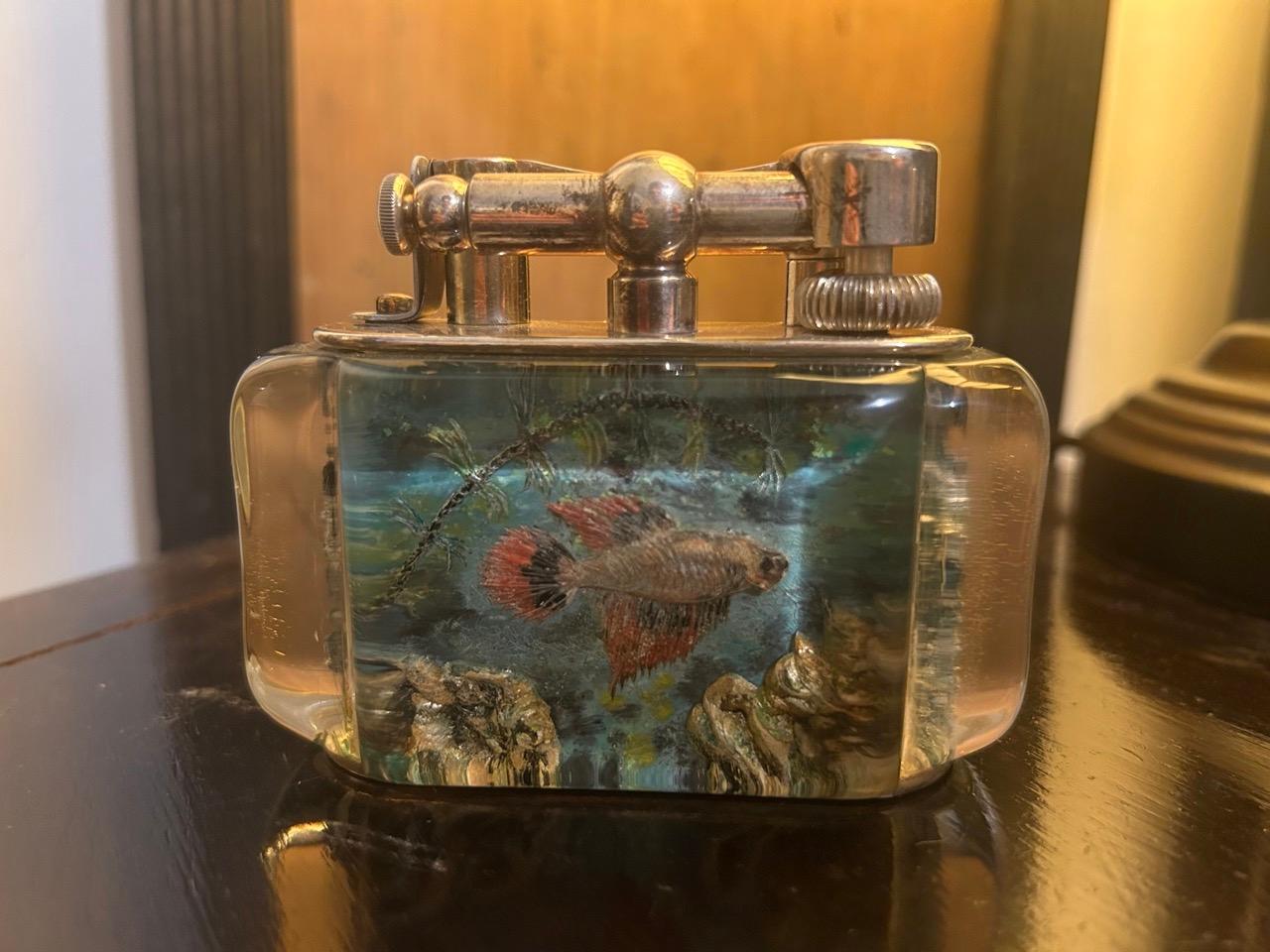 Lot of 5 Lighters, Rare 1950s Dunhill Aquarium Half Giant Lighters For Sale 2