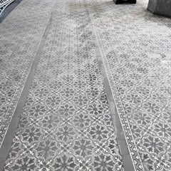 Lot of 500 m² of Antique Cement Tiles – Late 19th Century