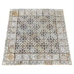 Lot of 500 m² of Antique Cement Tiles – Late 19th Century