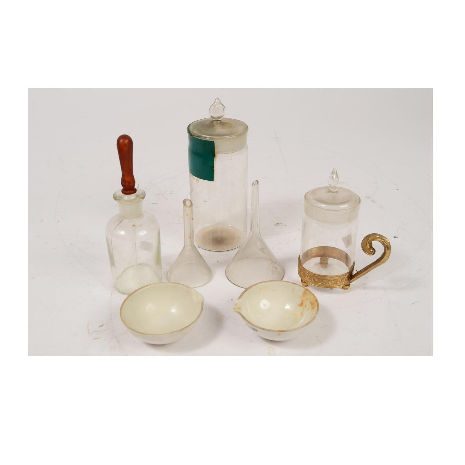 59 Pieces of Glassware and a Copper Stove from a Scientific Laboratory in Milan For Sale 9