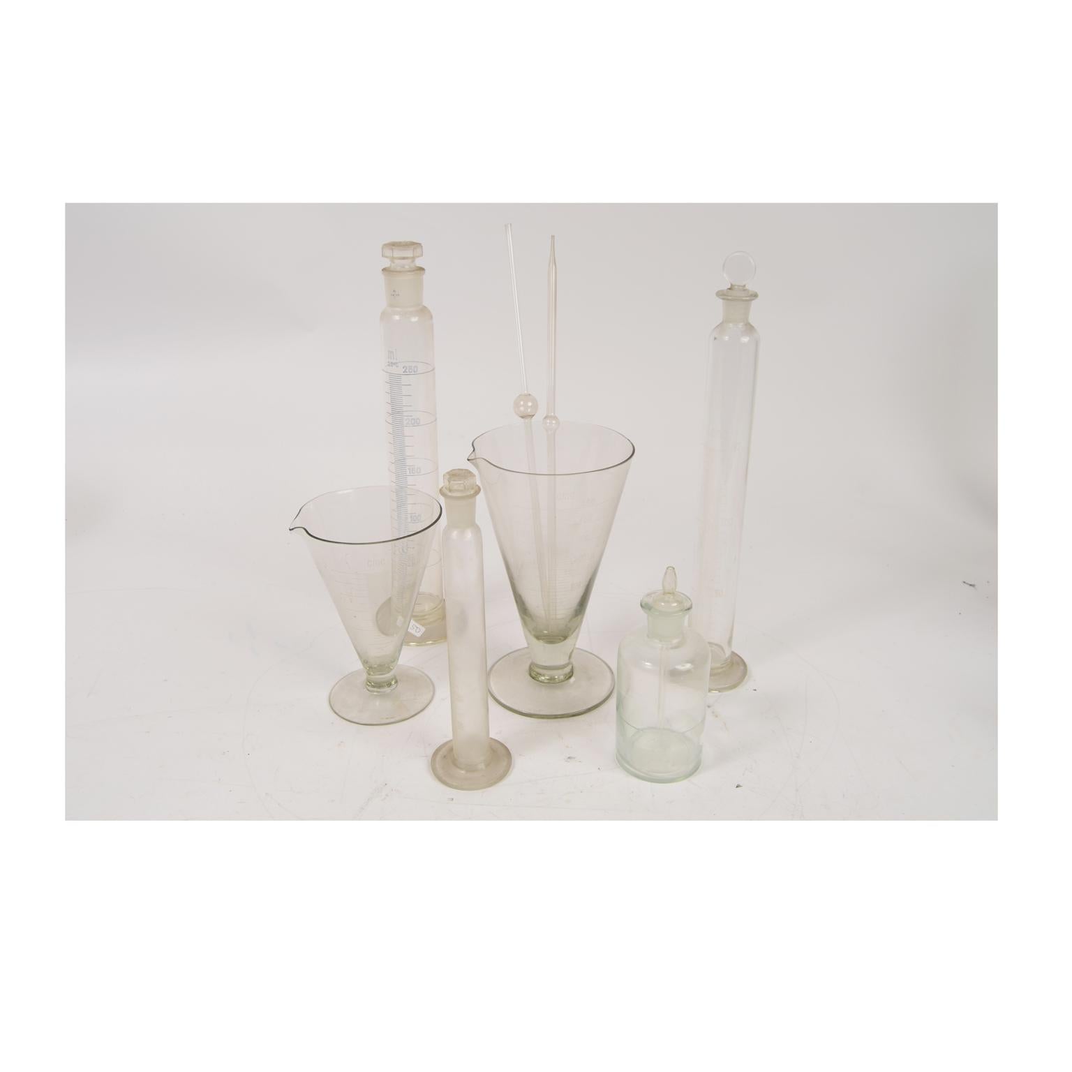 59 Pieces of Glassware and a Copper Stove from a Scientific Laboratory in Milan For Sale 4