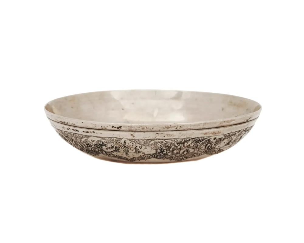 20th Century Lot Of 6 Antique Iranian Silver Coin Bowls For Sale