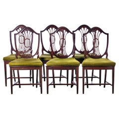 Lot of 6 Chairs Portuguese 19th Century in Brazilian Rosewood