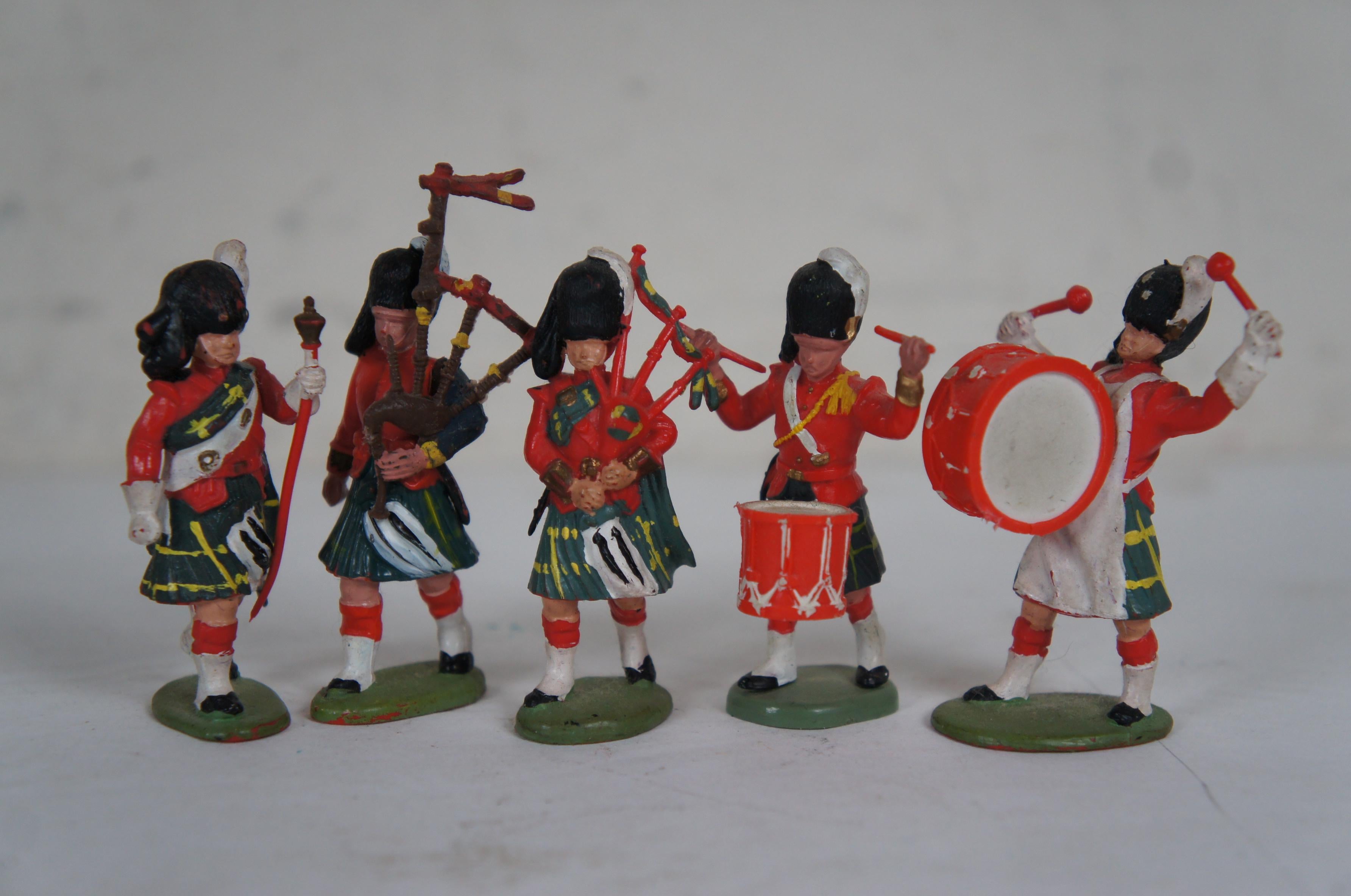 Lot of 61 Britains Toy Soldiers Deetail Scots Guards Highlanders Band Mounties For Sale 1