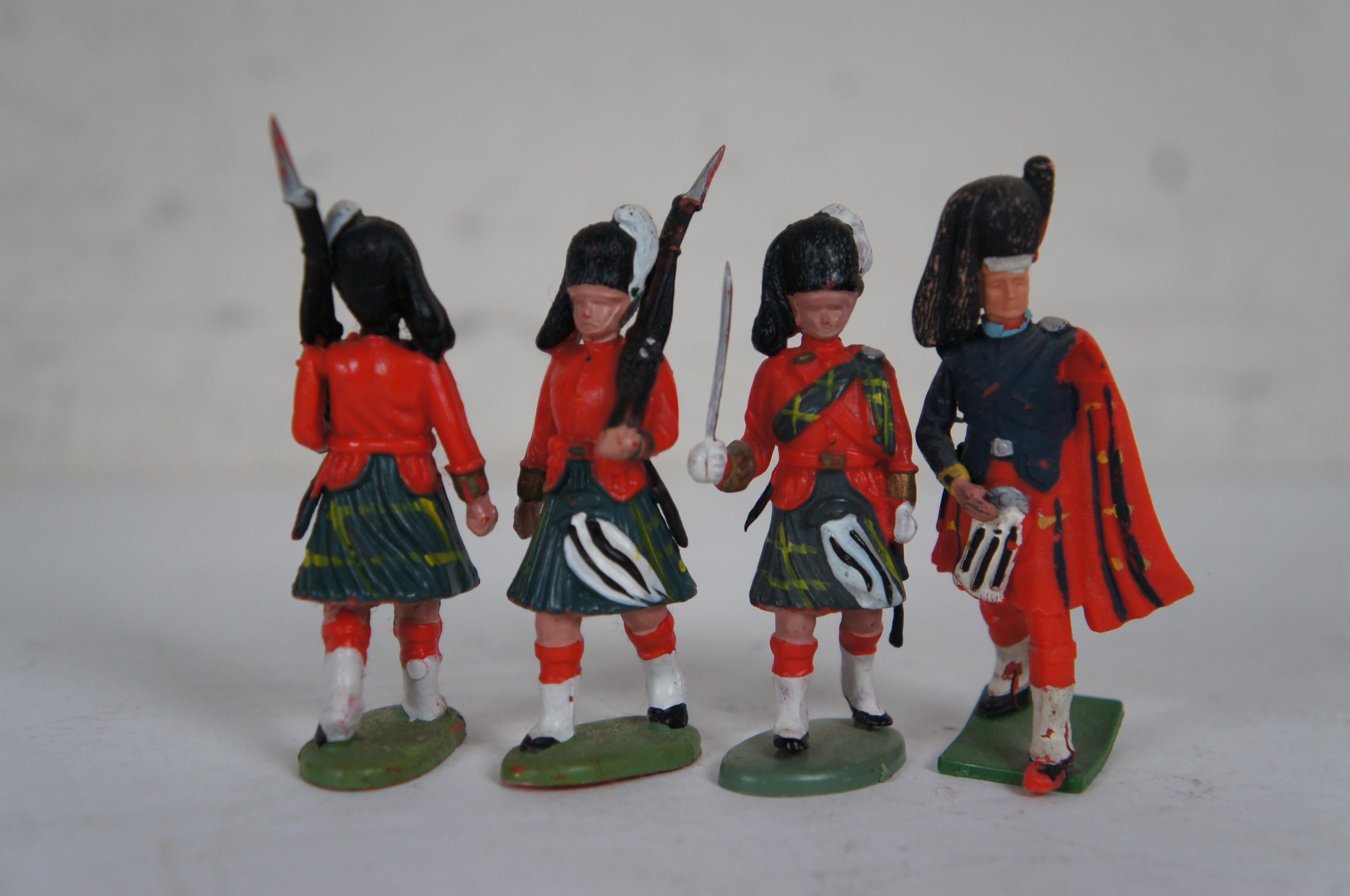 Lot of 61 Britains Toy Soldiers Deetail Scots Guards Highlanders Band Mounties For Sale 2
