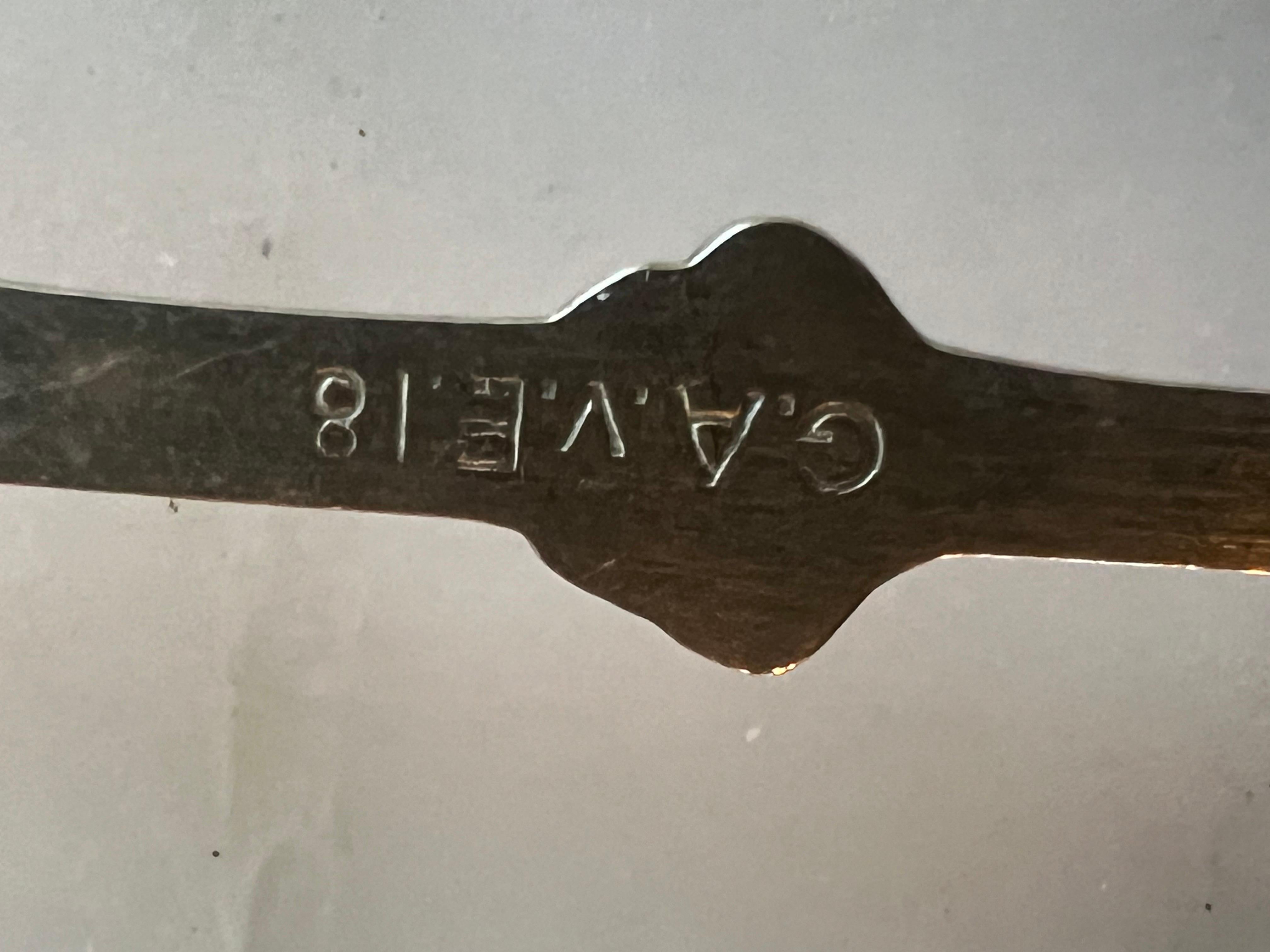 lotto di 7 Cucchiai da collezione in argento placcato d'Europa In condizioni buone in vendita a San Diego, CA