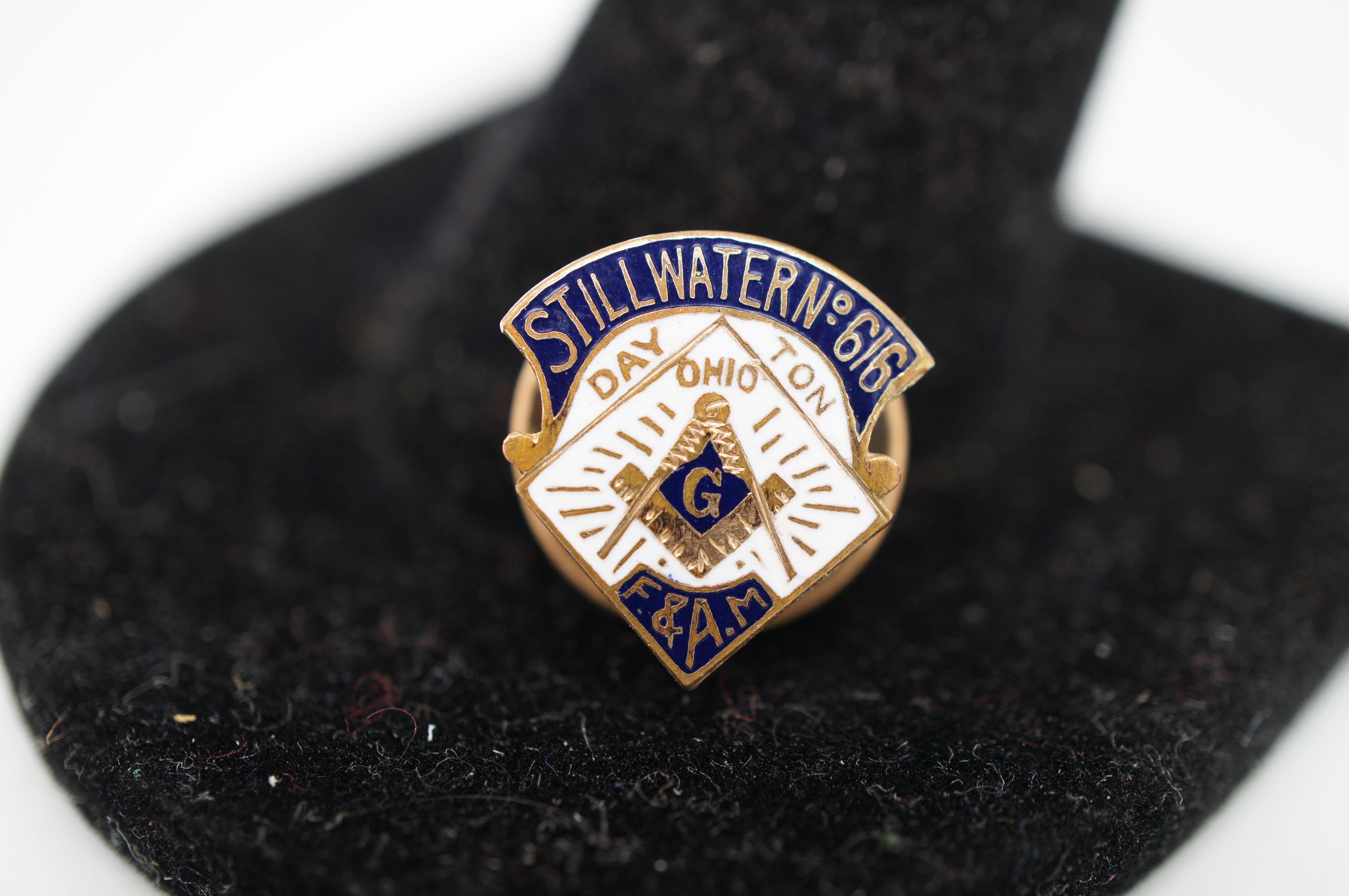 Lot of 7 Masonic Shriner Lapel Pins Ohio Lodges Scimitar Square & Compass In Good Condition In Dayton, OH