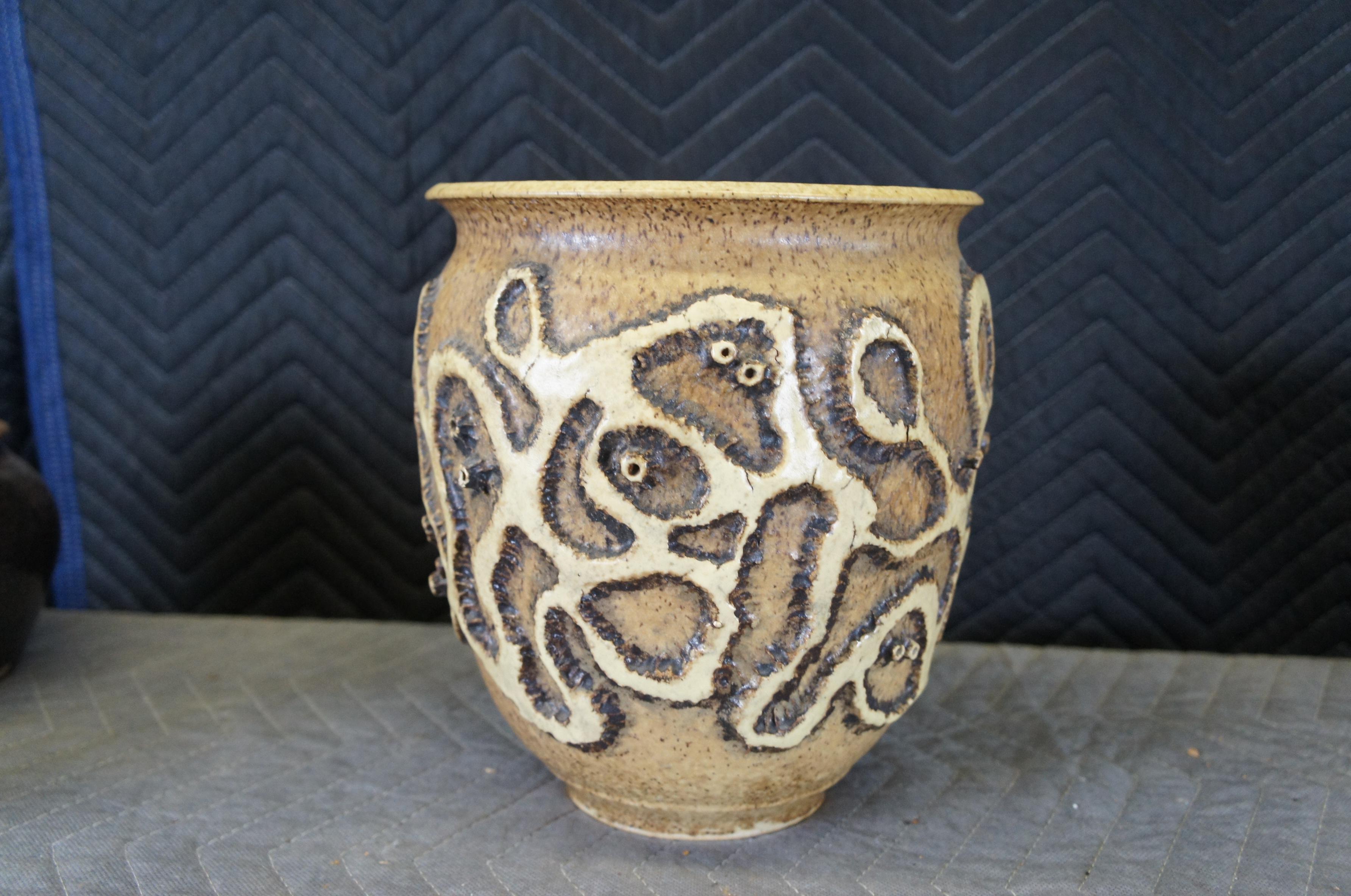 Lot of 7 Midcentury Southwestern Ceramic Art Pottery Bowls Vase Pot Lidded Jar For Sale 2