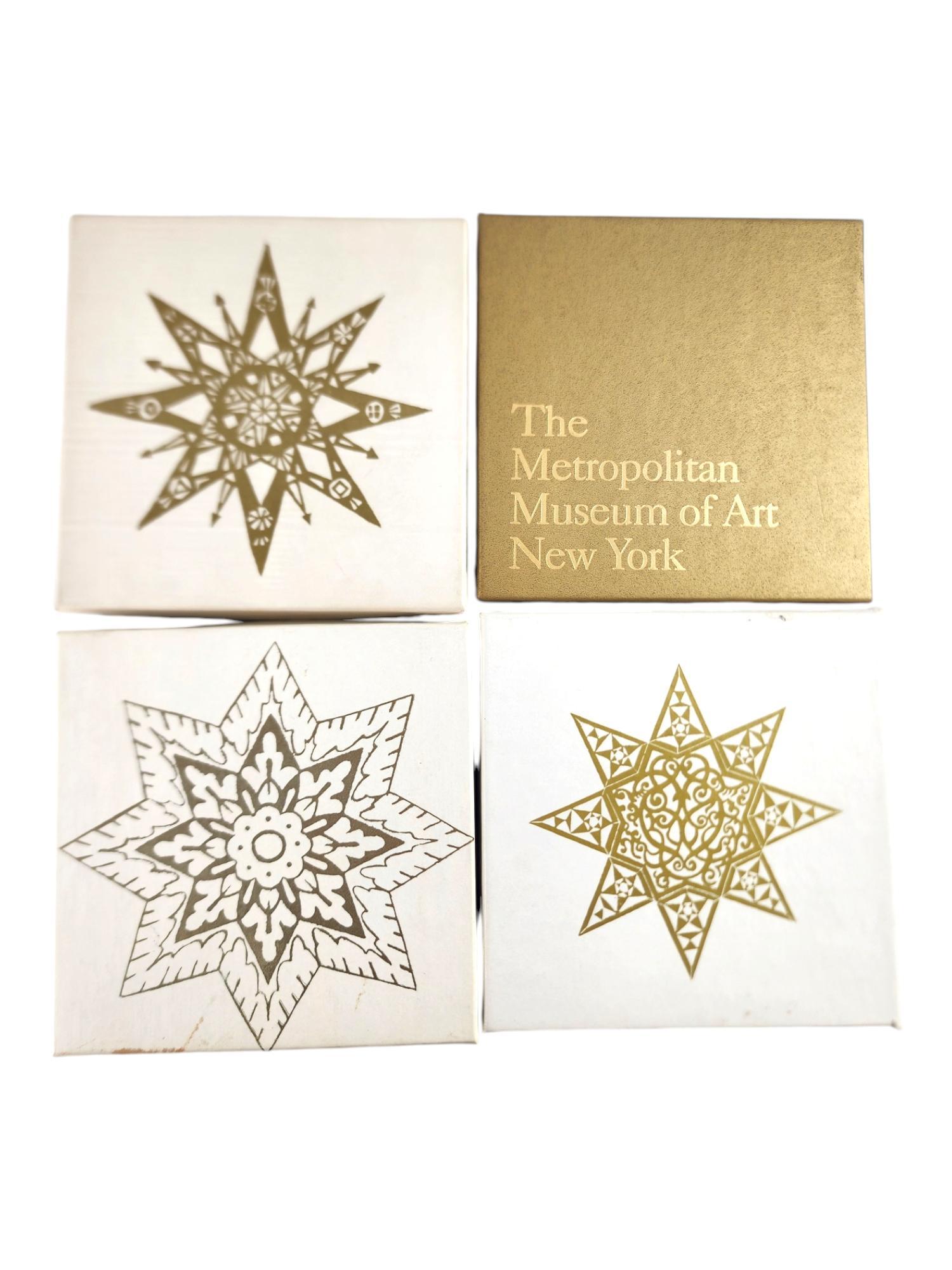 Lot of 7 MMA Sterling Silver Gilded Snowflake Ornaments #18722 1