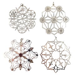 Vintage Lot of 8 MMA Sterling Silver Snowflake Ornaments 1981-1989 (no 1987) #18724